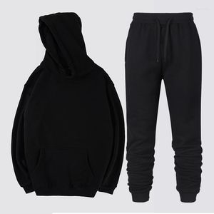 Men's Tracksuits Men's Winter Hoodies Suits Men Fashion Wool 20 Colors Hoodie Brand Pants Casual Jogger Suit Tracksuit Sweatshirt Woman