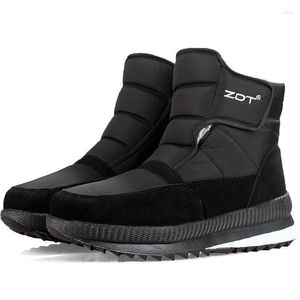 Buty mężczyźni plus rozmiar 36-47 ciepłe futrzane zimowe buty śniegu wodoodporne bez poślizgu swobodne unisex kostki męskie botas hombre