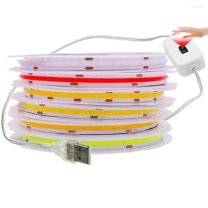 Strips USB Motion Sensor LED Light 5V COB Strip Hand Sweep Waving ON OFF Flexible Tape Kitchen Cabinet Backlight