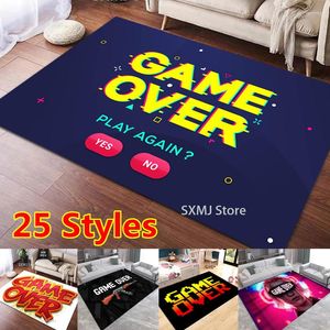 Carpets Game Over Gamer Carpet Area Rug Non-slip Large Door Step Hallway Mat Bathmat For Living Room Bedroom Entrance Home Decoration