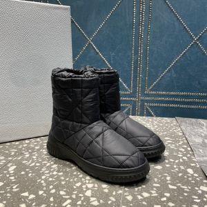 Frost Ankelstövlar Kvinnor Designer Luxury Snow Boot Fashion Nylon Booties Winter Outdoor Black White Green Shoes