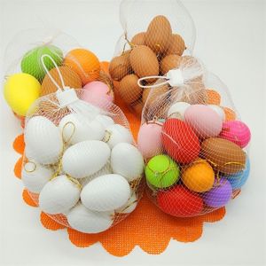 Other Festive Party Supplies 10 18 20Pcs Easter Egg Children DIY Graffiti Handmade Painted Simulation Plastic Eggs Thanksgiving Decorations for Home Decor 220922