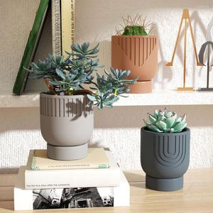 Strumenti artigianali Nicole Cement fioriera stampo silicone semplice moderno vaso di fiori in cemento che produce stampo combinazione strumento di decorazione per la casa