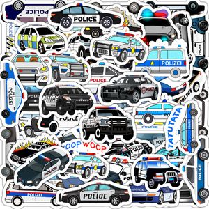 50st Cartoon Police Car Sticker Graffiti Stickers för DIY Bagage Laptop Motorcykel Skateboard Bicycle Stickers