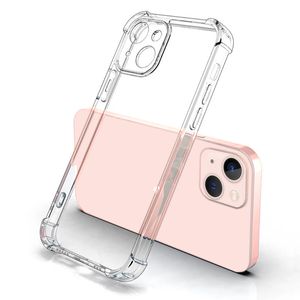 Thick Shockproof Silicone Clear Phone Cases For iPhone 15 14 13 12 11 Pro Max Mini X XS XR 7 8 Plus Lens Protection Case Back Cover