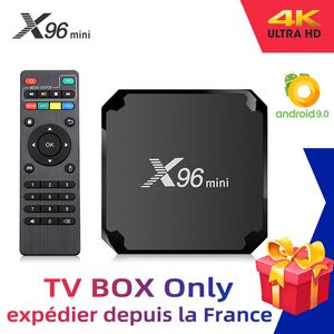 X96 Mini Android 9.0 TV Box Ship от France Amlogic S905W четырехъядерный поддержка 2,4 ГГц WiFi 1G 8G 2G 16G H.265 1080p X96Mini Smart TV Set Top Boxes 4K HD Media Player