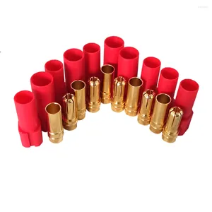 Acessórios de iluminação 5Pairs XT150 Conector de 6 mm de altura Banana Plug Plug Plug Gold Copper Male Male Feminino Bainha