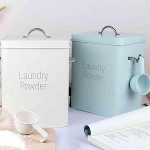 Storage Bottles Multifunction Household Washing Powder Box Large Bottle Laundry Rice Container Snack Bucket With Spoon