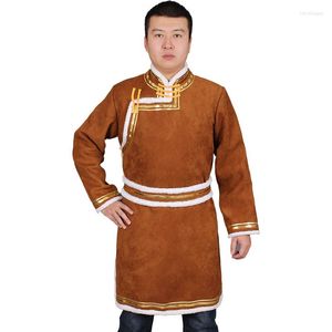Abbigliamento etnico Tradizionale cinese Colletto alla coreana Abito da uomo Cappotto Miglioramento Stile Hanfu Costume maschile mogolico Autunno/inverno