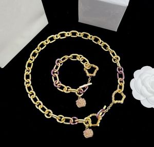 Female Designed Brass Thick Chain Necklace Bracelet Sets Greece Pattern Banshee Medusa Portrait Hiphop Punk Birthday Festive Party Gifts Designer Jewelry MS6 --02