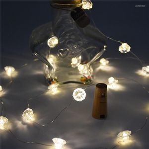 Strings 1M/2M LED Garland Star Light Bulb Silver Wire String Fairy Lights For Glass Cork Shape Bottle Party Wedding Christmas Decoration