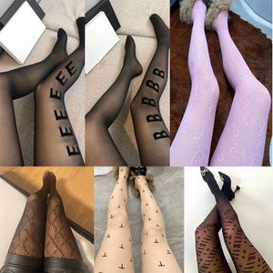 Designer Tights Stockings Womens Leggings Textile Luxury Socks Full Letters Stretch Net Stocking Ladies Sexy Black Pantyhose For Wedding Party