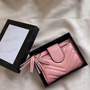 Top Designer Genuine leather wallets card holder classic short wallet for women clutch Fashion box lady coin purse woman business