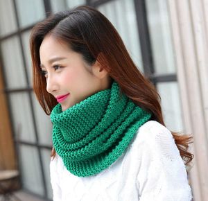 Scarves Winter Scarf Women Infinity Knitted Circle Neck women Super Chunky Loop Snood Unsex Solid Crochet Y2209