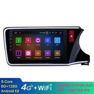 Android 10,1 Zoll Touchscreen GPS Auto-Video-Stereoanlage für 2014–2017 Honda City RHD mit Bluetooth-Musik, USB-AUX-Unterstützung, DAB