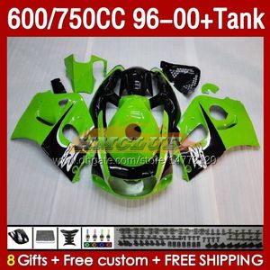 Fairings Tank för Suzuki Srad GSXR 600 750 CC GSXR600 96 97 98 99 00 BODY 156NO.39 GSXR750 600CC GSXR-600 1996 1997 1998 1999 2000 GSX-R750 750CC 96-00 FAIRING grön lager