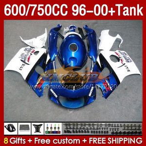 Zbiornik Fairings dla Suzuki Srad GSXR600 GSXR 600 750 CC 1996 1997 1998 1999 2000 Body 156NO.63 GSXR750 600cc GSX-R750 750cc 96-00 GSXR-600 96 97 98 99 00 Fairing Blue Blue Stock