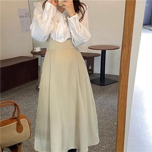 Arbeitskleider Alien Kitty Chic Herbst Frauen Zweiteilige Sets Süße OL Lose Rüschen Shirts 2022 Elegante Retro Slip Kleid Casual Anzüge