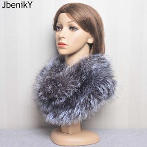 Шарфы роскошные женщины зима настоящий меховой шарф теплый кольцо головной повязки лисы натуральная мода Lady Dufflers Y2209