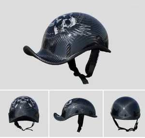 Capacetes de motocicleta fibra de carbono meio capacete de capacete aberto capacete motocicleta casco para moto moto motocicleta vintage