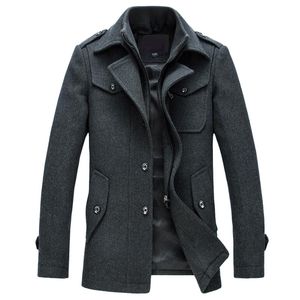 Chaquetas para hombres para hombres abatón de invierno abrigo de lana de invierno de moda delgado ropa exterior de hombre tibio chaqueta casual de guisante tal tamaño m 4xl 220923