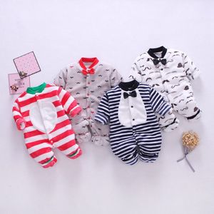 Newborn Baby Winter Rompers Clothes Cute Infant Girls Outwear Clothes Jumpsuit for Boys Soft Fleece Warm New Born Romper 0-12 Month 20220924 E3