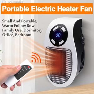 Rymdvärmare Portable Electric Heater Plug In Wall Room Heat Spise Mini Hushållens radiator Fjärrmaskin Vinter V V L220924