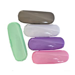 ソリッドカラー透明メガネケースプラスチックサングラスケース多機能ジュエリーストレージボックス