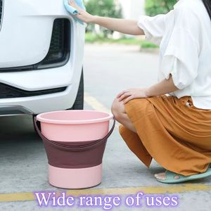 5L Folding Bucket Bucket Silicone Wash Bucket Fishing Travel Camp Storage Home Storage Express