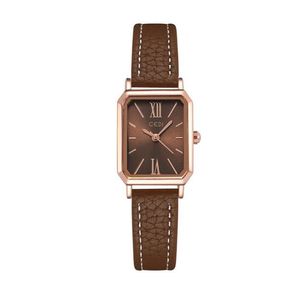 Goldie'nin yeni popüler saat bayanlar moda minimalist niş tasarım mizaç küçük kare saat kadın kuvars