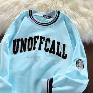 Men's T Shirts Men's T-Shirts O-neck Pullover T-shirt For Women Men Spring Autumn Letter Embroidery Baseball Jersey High Street Korean