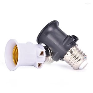 Lamp Holders 1PC PBT Fireproof 100-240V 4A EU Plug Connector E27 Light Socket Bulb Adapter Holder Base Conversion Black/White