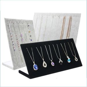 Jewelry Stand Necklace Bracelets Stand Display Fl Veet Jewelry Rack Showing Storage Different Colors Show Shelf Wholesale 2266 Q2 Dro Dhahj