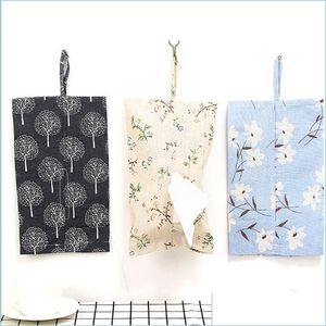 Tissue Boxes Napkins Linen Cotton Cloth Box Er Paper Towel Storage Holder Bag Home Decor Drop Delivery 2021 Garden Kitchen Dining B Dhs7B
