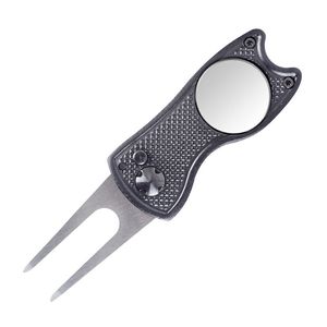 Promotion H9241 knife Golf Repair Tool Stainless Steel Foldable Magnetic Golfs Divot Button Tools Golf Ball Marker 10 Colors