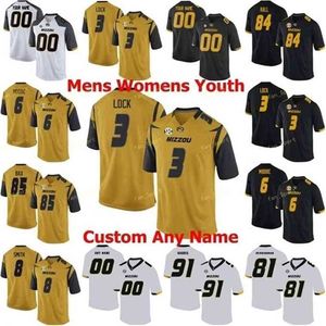 Sj Custom Missouri Tigers College-Football-Trikot 27 Brock Olivo 3 Drew Lock 3 Shawn Robinson 33 Markus Golden Männer Frauen Jugend genäht