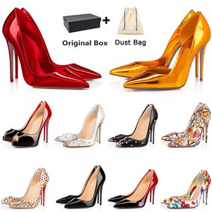 2022 Women Pumps Red Bottom Heels Shoes Stiletto High Heel Designer Fashion Christias Style So Kate Pointed Toe Lady Open Toe Loafers Loubutin Bottoms With Box