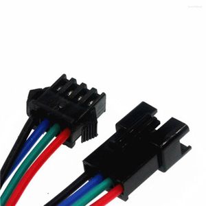 Lighting Accessories 10Pairs 4 Pin JST SM Connector Wire Male To Female 4pin 20CM/30CM/40CM Plug Cable For /3528 2801 8806 RGB LED Strip