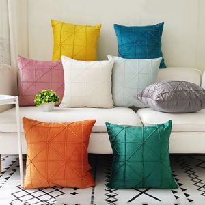 45x45cm Solid Color Pillow Case Car Sofa Cushion Pillow Cover Square Office Cushions Comfort Pillowcase Home Decoration BH7635 TYJ