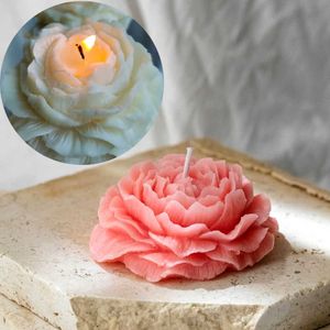 3D Peony Flower Mold For Wedding Party Dinner Making DIY Handgjorda doftljus Tvål Gips Harts Mögel Mögel 0924