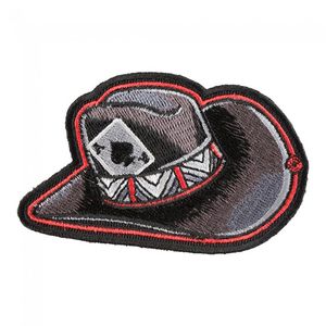 Poker Cowboy Hat Sewing Notions Fashion Embroidery Iron On Patches For Clothing Shirts Jacket Custom Patch