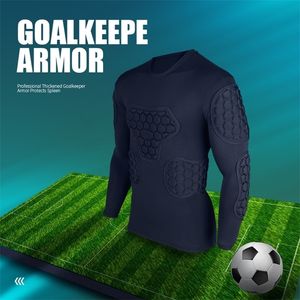 Running Sets Shinestone goalkeeper uniforms Mens jersey Breathable Sponge Soccer Tights Protective LongSleeved Collision football training 220923
