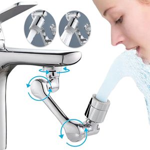 Universal 1080 ° Rotationsförlängare Facet Auerator Plast Splash Filter Kök Wash Basin kranar Bubbler Nozzle Robotic Arm