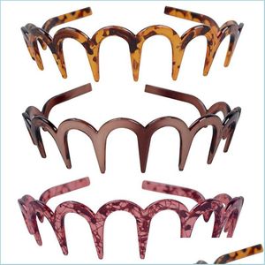 Fasce Favore di partito Fascia per capelli mericana con costola spezzata a forma di dente Fascia a forma di U per accessori donna 9 Stile 2907 Q2 Drop Deli Dhgb6