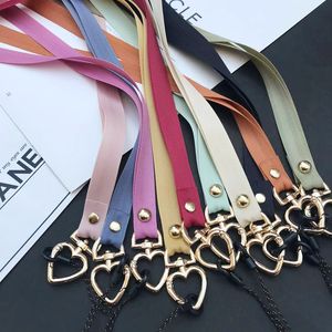 Neck Strap Metal Heart Clip cell phone Lanyard Straps Wrist Straps Hanging Rope Ornaments