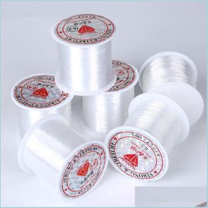 Cord Wire Wire 20-100Meter/Roll 0.2/0.25/0.3/0.35/0.4/0.45/0.5/0.6Mm Transparent/Clear Fish Line String Cord Rope Diy Jewelry Access Dh6Zb