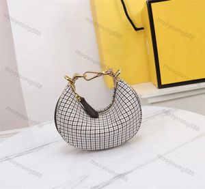 12A Upgrade Mirror Quality Designer Graphy Hobo Bag Nano Womens Blue Denim Purse Small Grey Houndstooth Wool Bags Luxurys Half Moon Handväskor axelbox väska