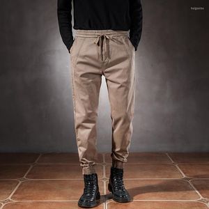 Męskie spodnie męskie elastyczna talia khaki joggery jeansu mężczyzn w stylu Japonia jesienna zima harem swobodny ładunek jogging 2022