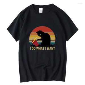 メンズTシャツ高品質のTシャツコットン私はプリントのショートスリーブルーズカジュアルオネックメンズTシャツTシャツの男性トップをしたいことをする