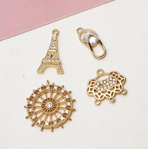 Charms Fashion Copper Induce Circon Charms Charms Gemstone Pendant for Diy Jewelry Make Bracelet Sengrace Accessories Drop Defor Defiw